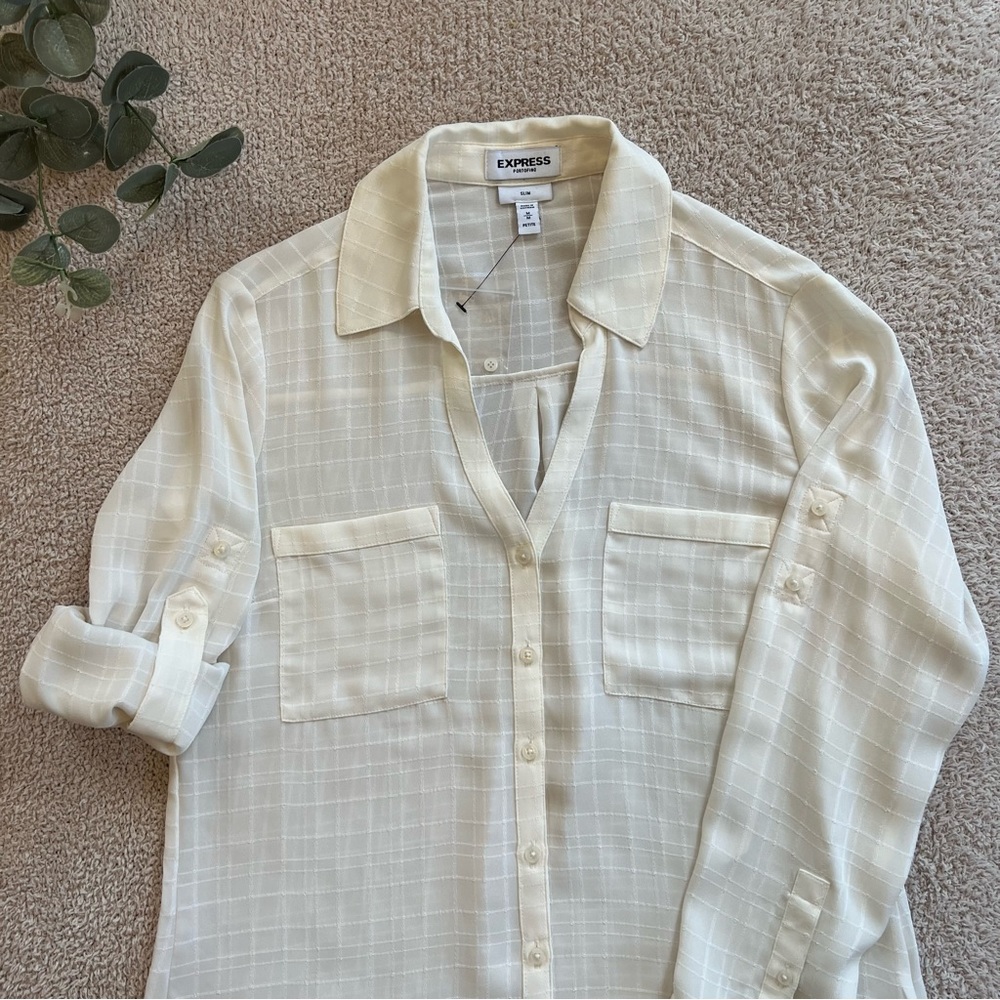 Express, button down shirt, size medium petite